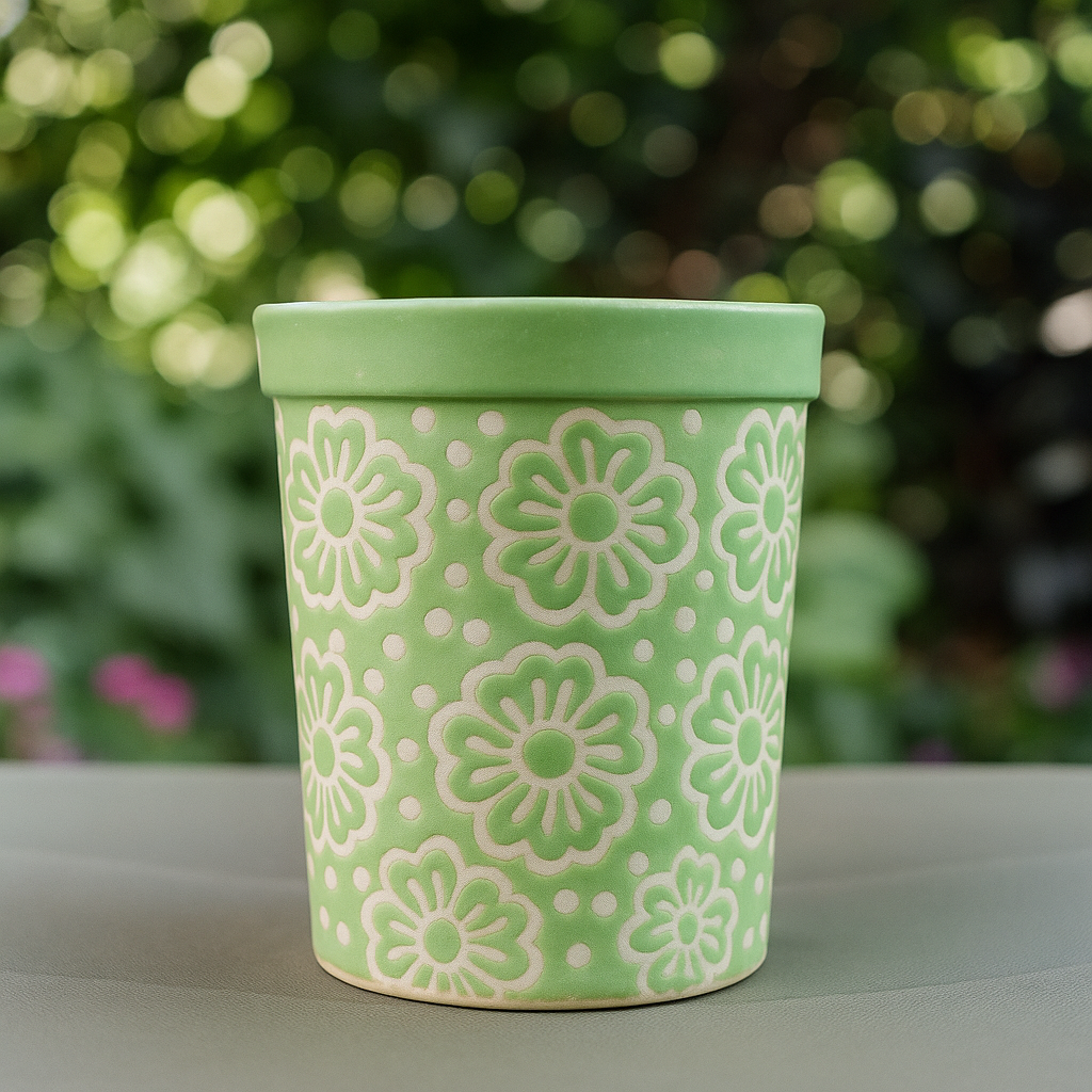 Green Designer Ceramic Pot