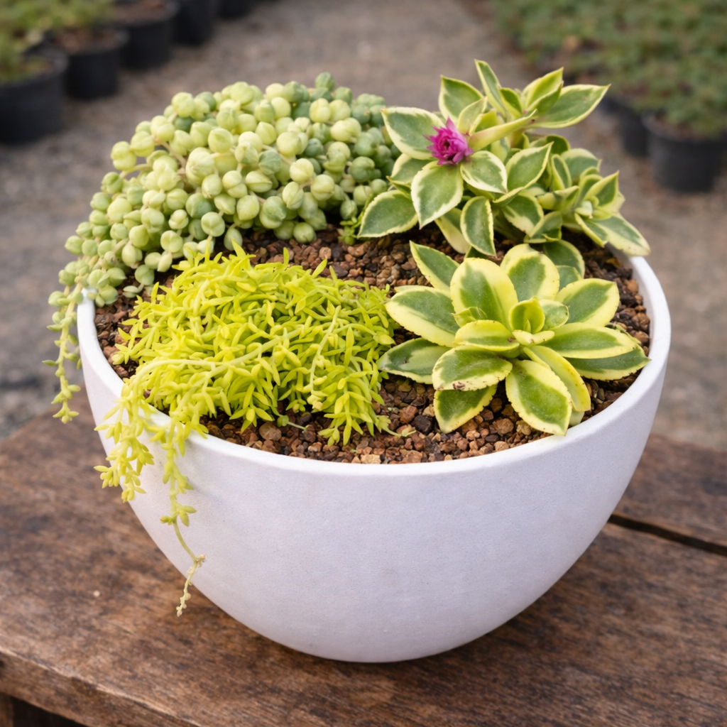 Combo D15 / Trailing Variegated Succulent Set