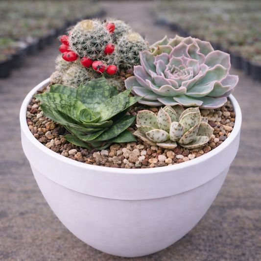 Combo D18 /Hardy Succulent Combo with Snake Plant