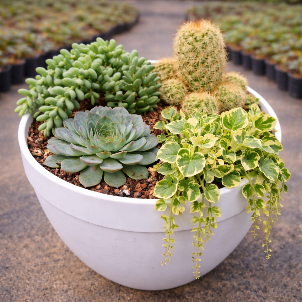 Combo D37 / Easy-Grow Succulent & Ivy Set