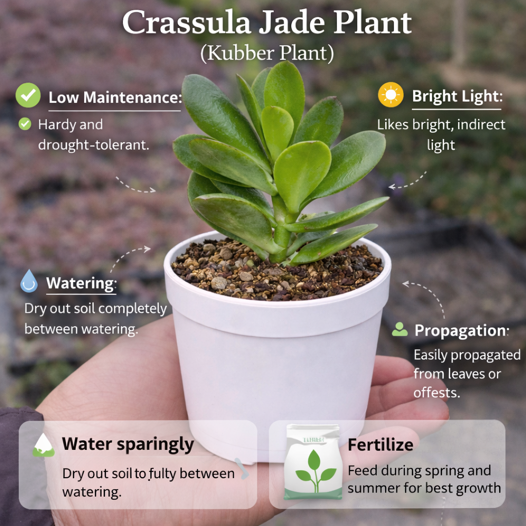 Crassula Jade plant (Kubber plant)