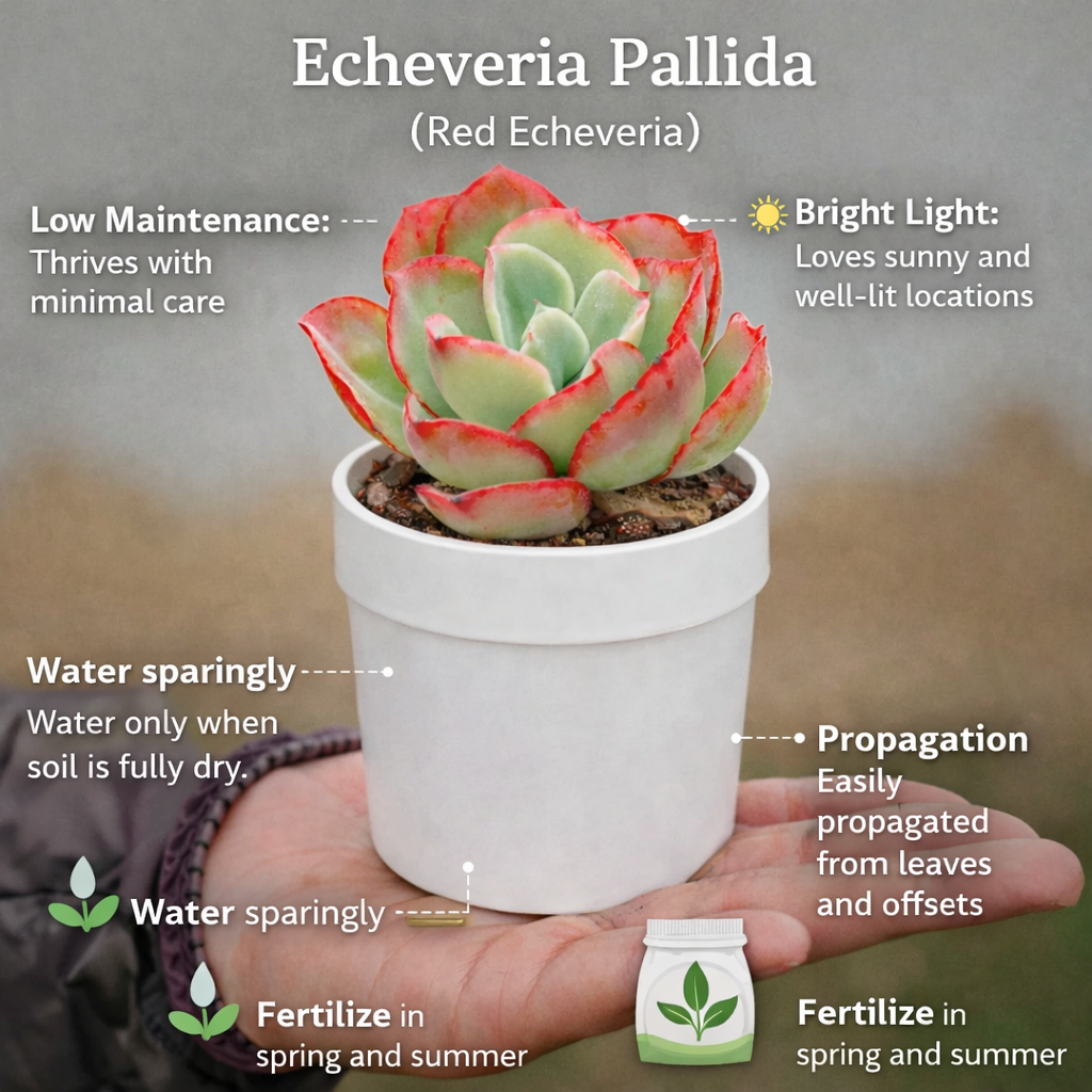 Red Echieveria (Echeveria pallida E.Walther)