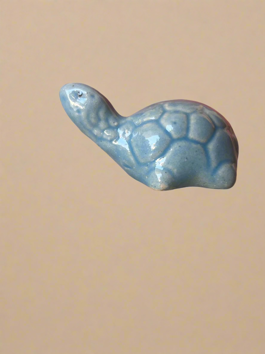 Blue turtle Ceramic Miniature