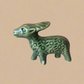 Deer green Ceramic miniature