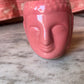 Pink buddha ceramic planter