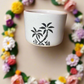 White leave cup pot