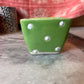 Green dot cup pot