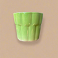 Round Green ceramic planter