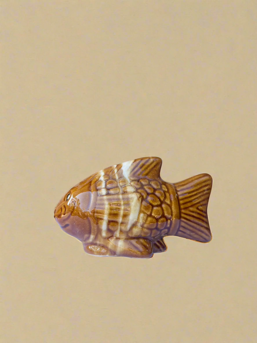 Brown fish Ceramic miniature