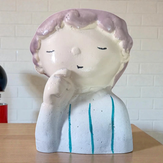 Cute Boy Sleeping Resin Planter