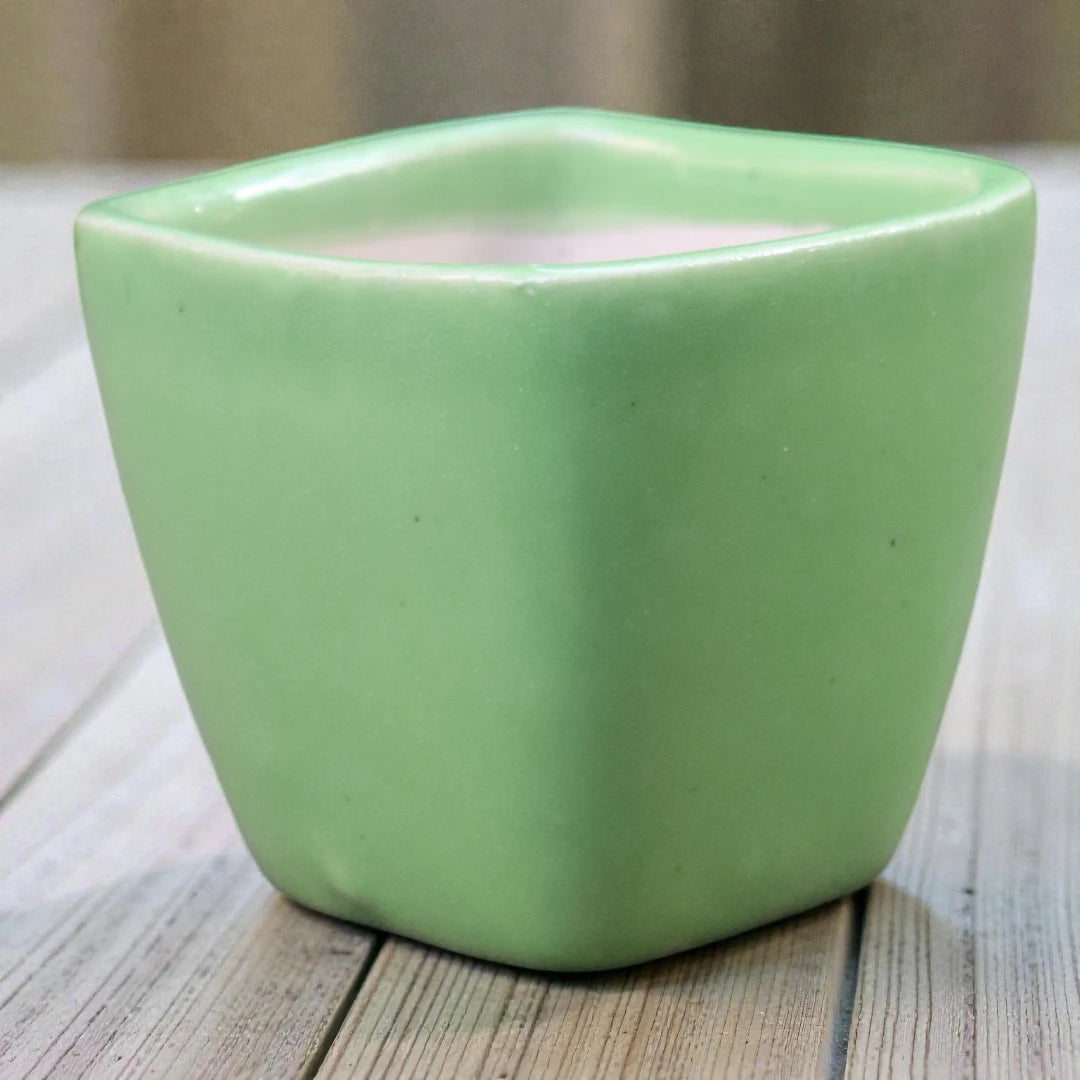Plain Green Ceramic Planter
