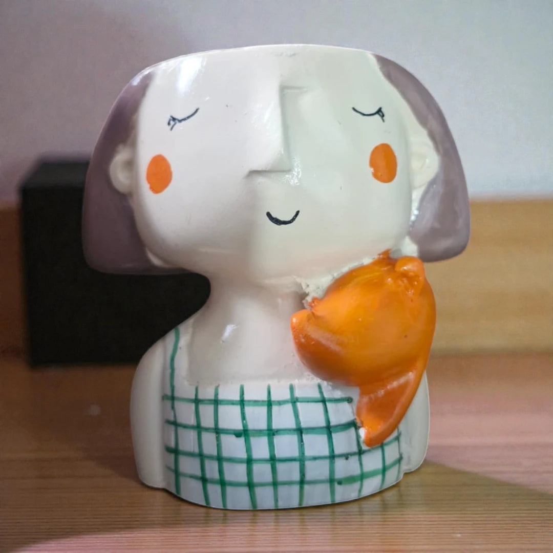 Turtle Fly Resin Cute Squirrel Dress Girl Planter