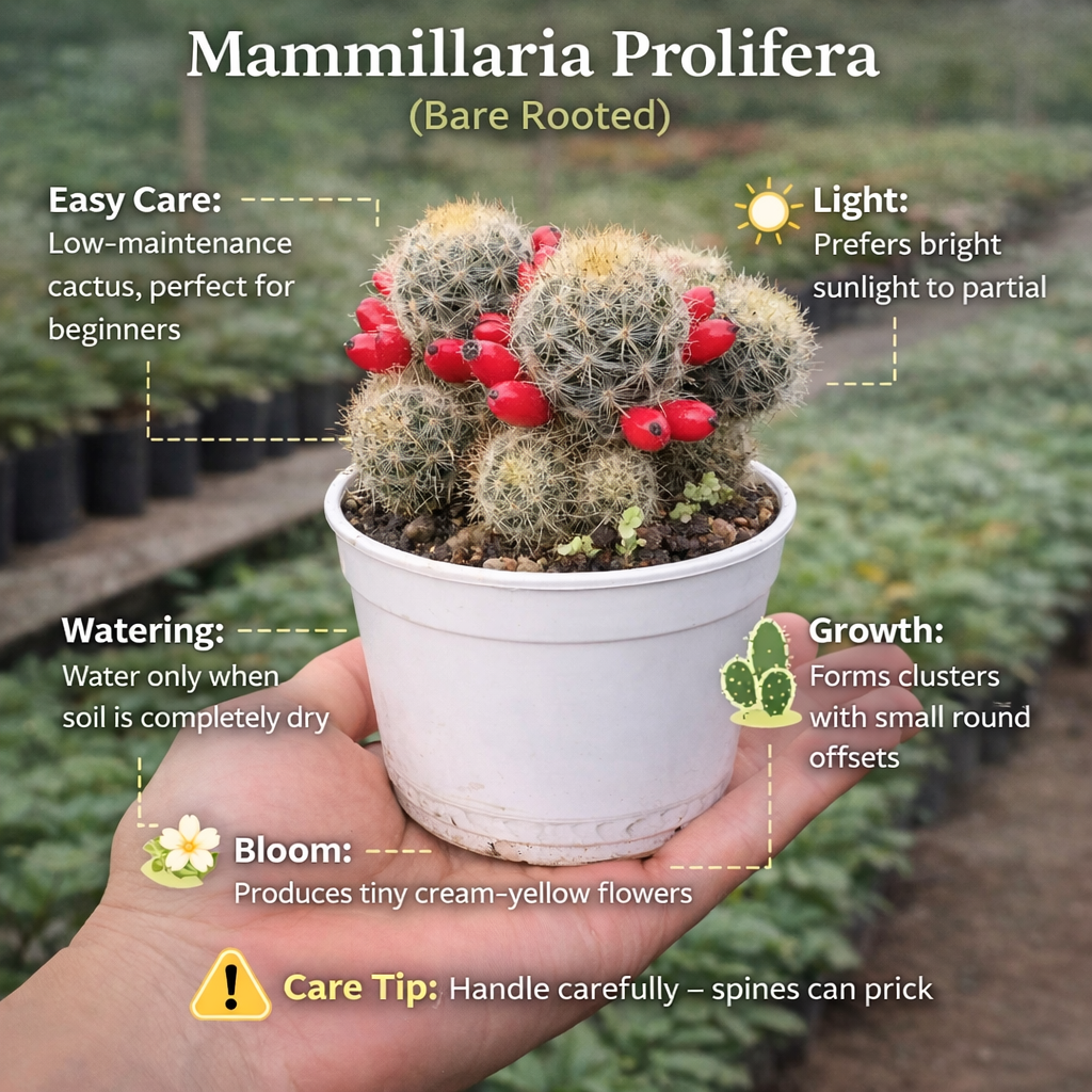 Mammillaria Prolifera (Bare Rooted)