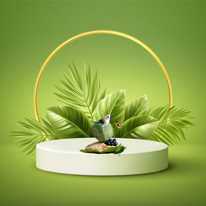 Mini Bird On Log Miniature (M-229)