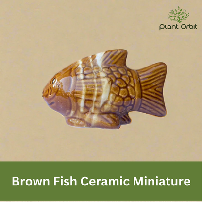 Brown fish Ceramic miniature