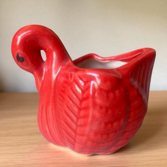 Red duck ceramic pot