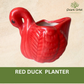 Red duck ceramic pot