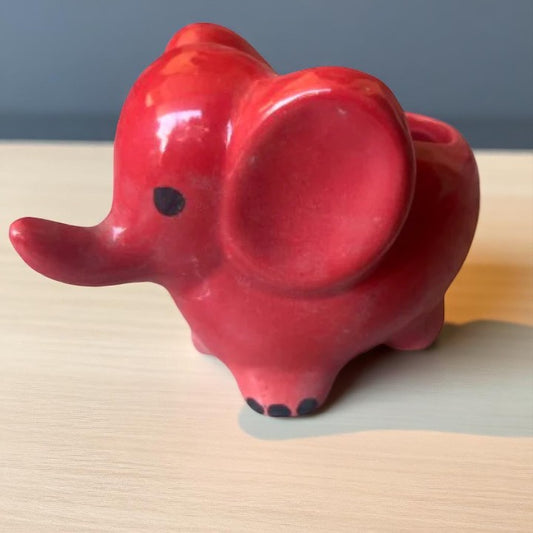 Red elephant ceramic Planter