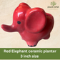 Red elephant ceramic Planter