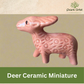 Deer pink ceramic miniature