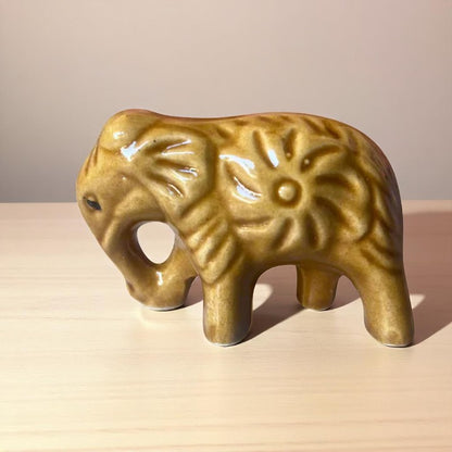 Elephant brown Ceramic miniature