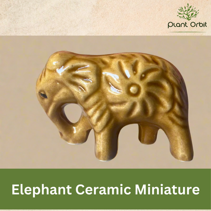 Elephant brown Ceramic miniature