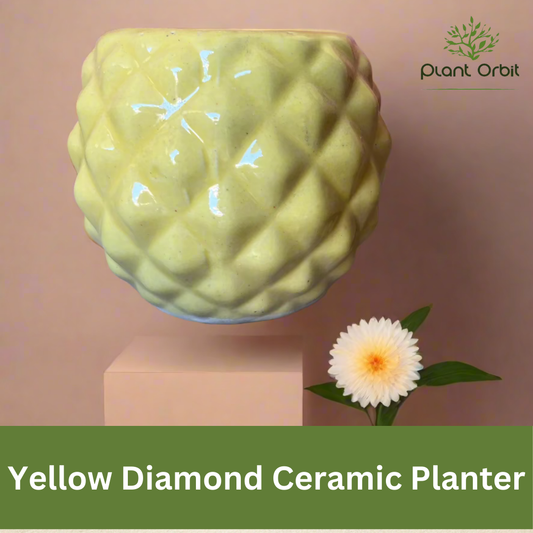 Round yellow cup pot