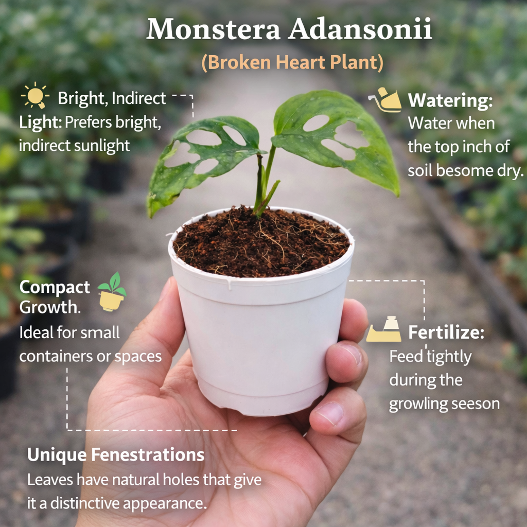 monstera adansonii vs philodendron broken heart Monstera Adansonii Broken Heart Plant
