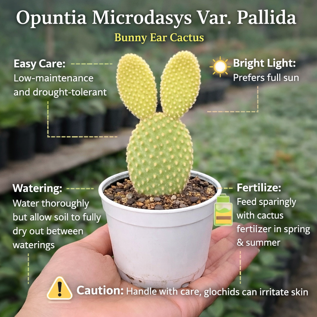 Opuntia Microdasys Var. Pallida Bunny Ear Cactus