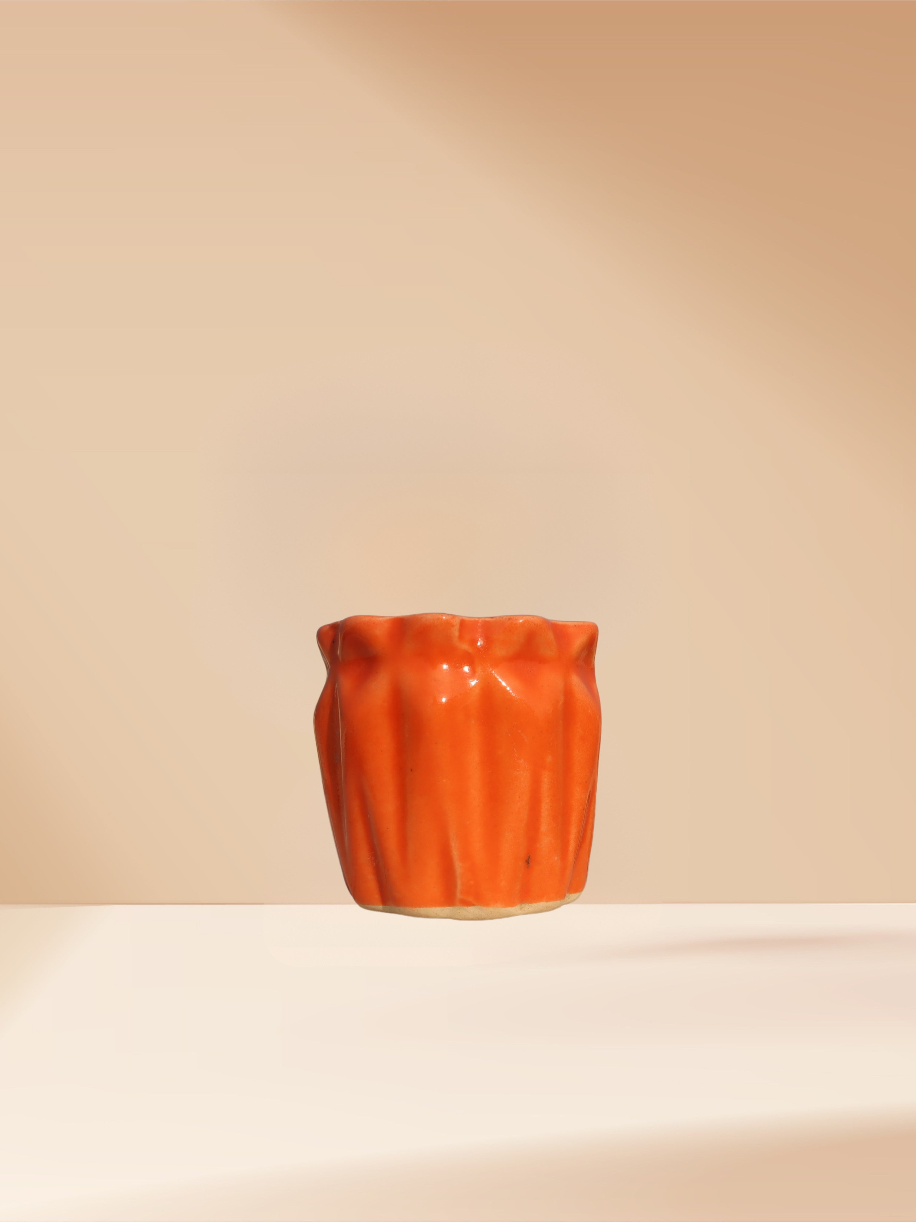 Orange Flower Cup Pot – Plant Orbit