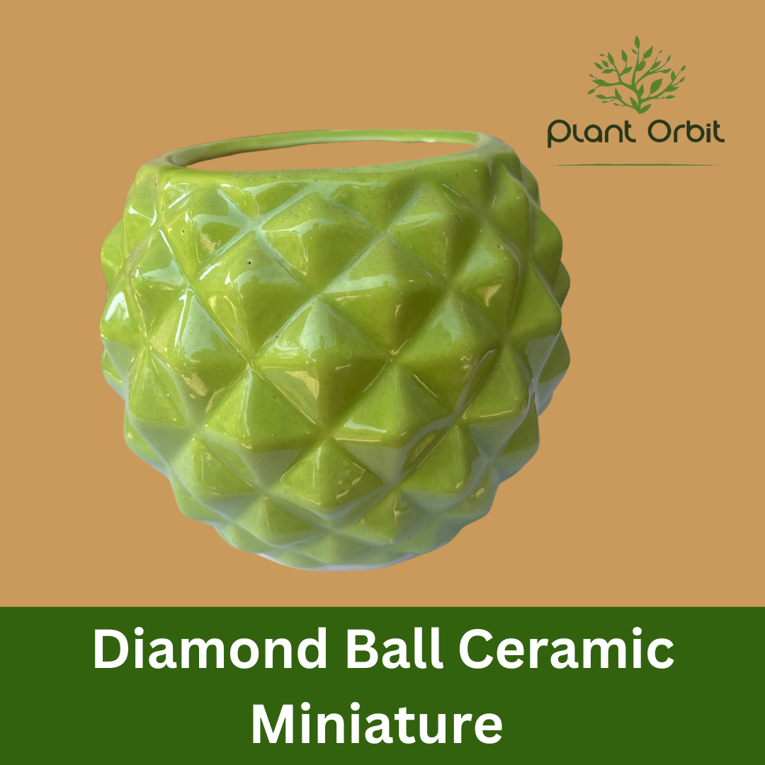 Diamond Ball Ceramic Planter