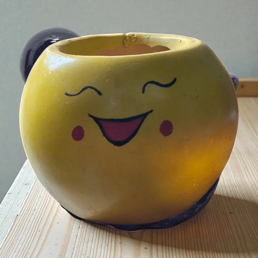 Yellow Resin Emoji Pot