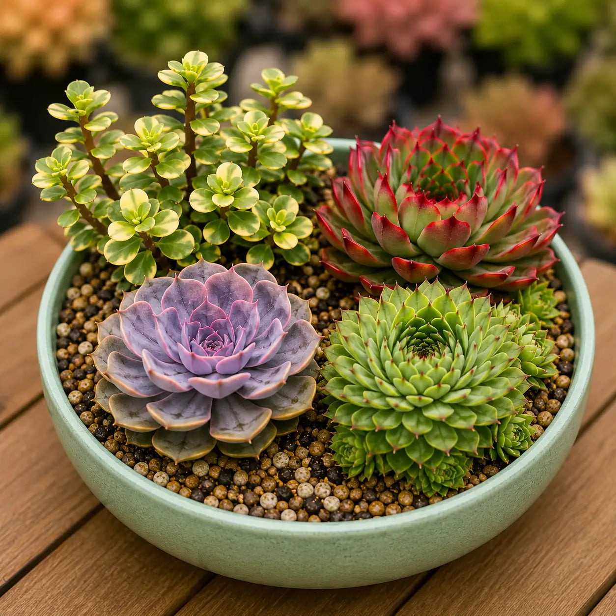 Premium Lucky Succulent Bowl Combo (Pack of 4)