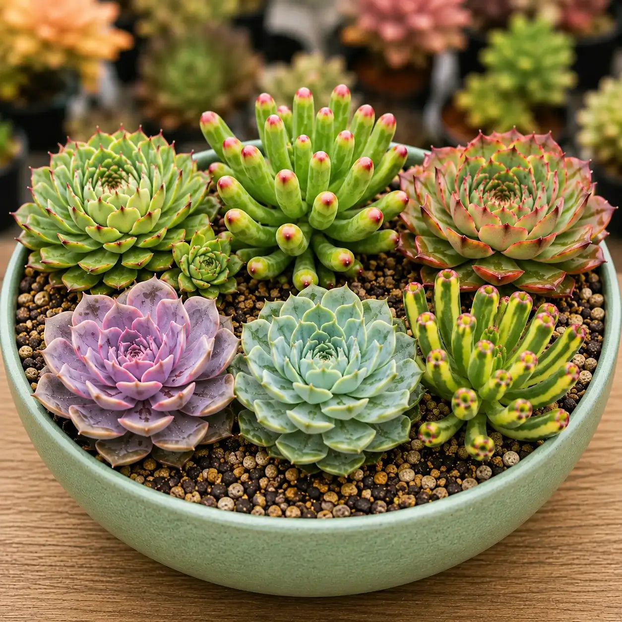Premium Rare Succulent Garden Bowl Combo (Pack of 6)