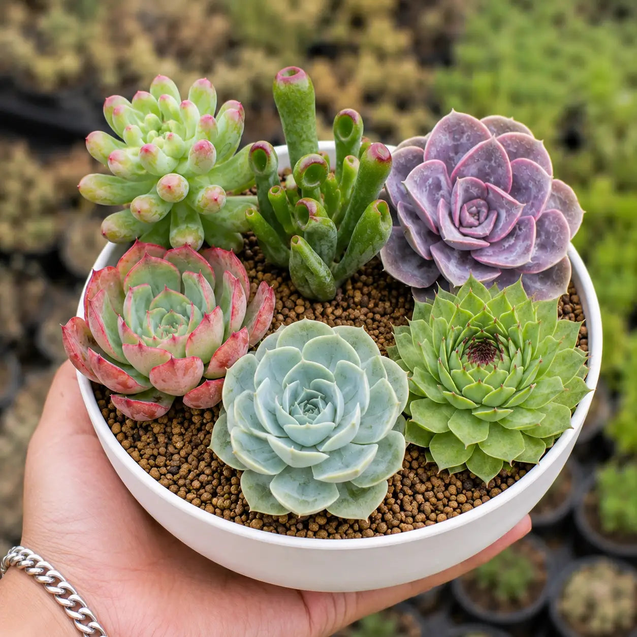 Premium Rare Succulent Garden Bowl Combo (Pack of 6)