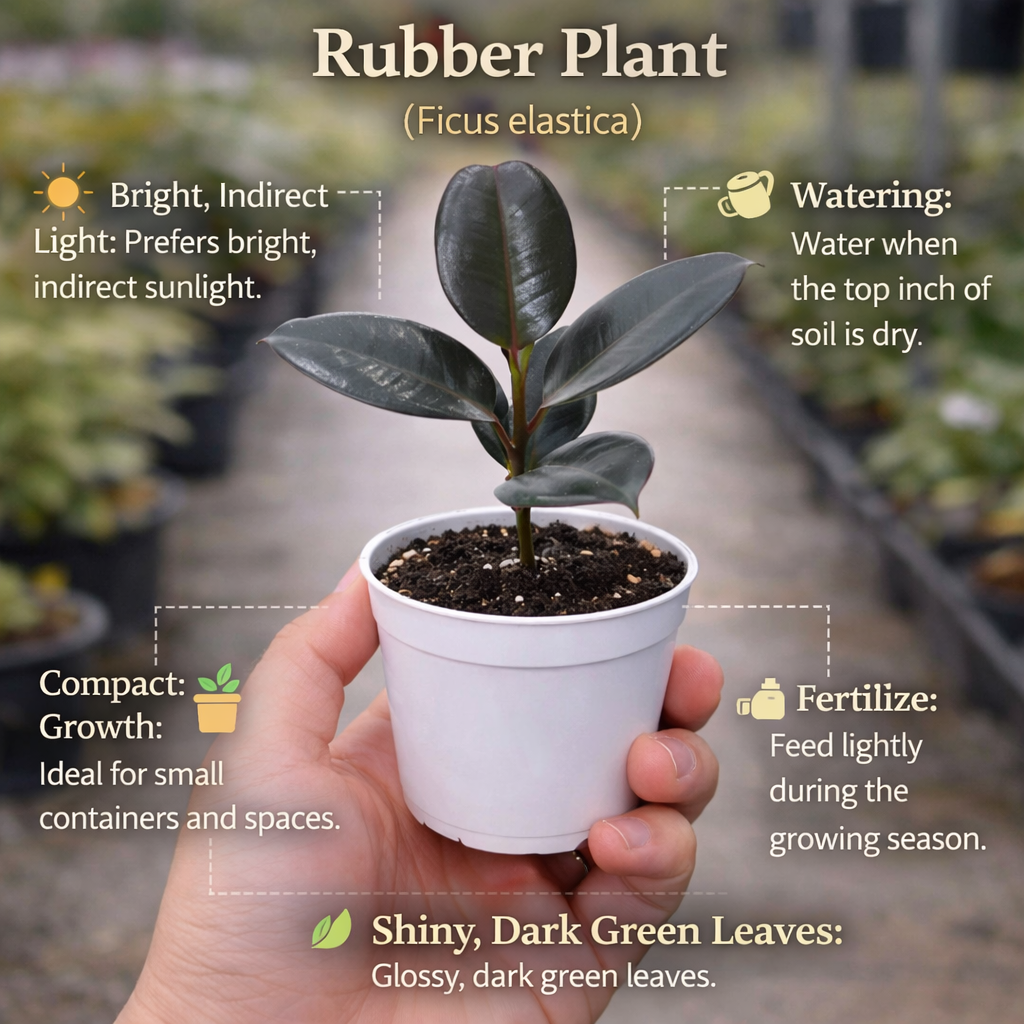 rubber tree plant sunlight Buy Rubber Plant Sapling Online – Perfect for Indoor Spaces – Plant Orbit