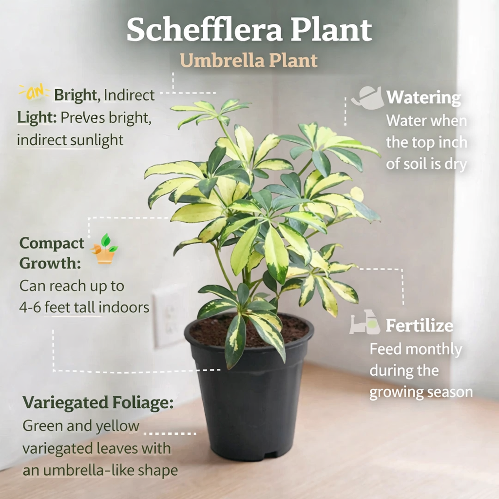 Schefflera Plant Sapling – Easy-Care Indoor Air Purifier – Plant Orbit