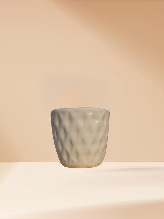 Small Cylendrical White  Planter