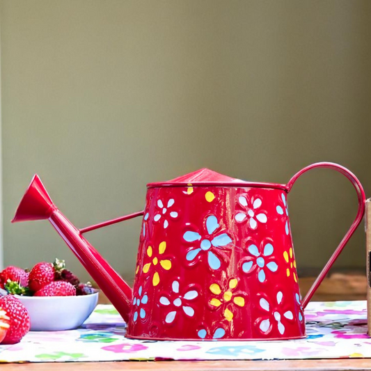 Red Metal Watering Can 1079 A