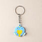 Pink and Blue Flying Heart Keychain (K-137)