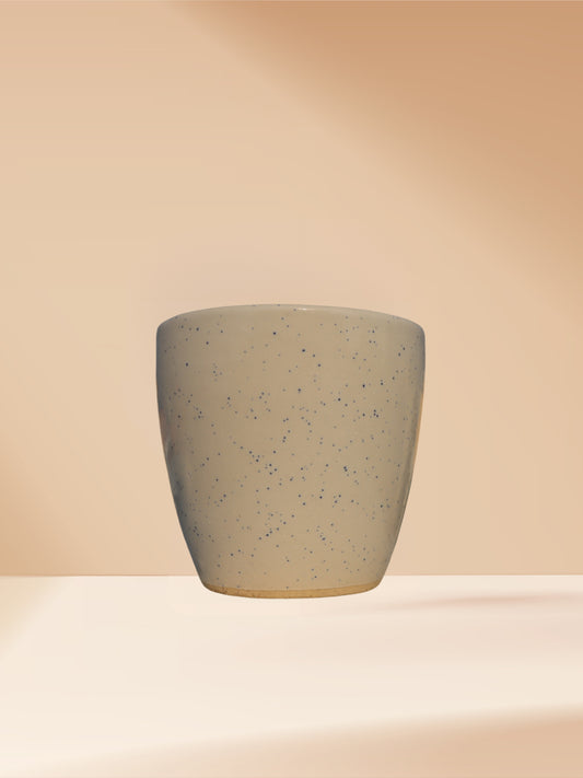 White Dotted Blue Planter