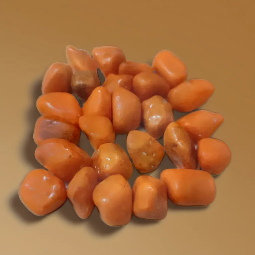 Orange Stained Rocks Orange Decorative Pebble Stones (100 g) – Plant Orbit