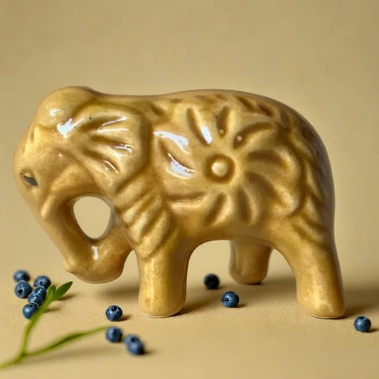 Elephant brown Ceramic miniature