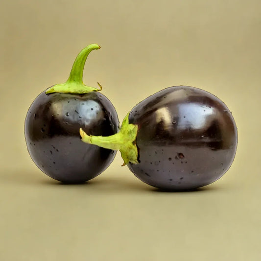 BRINJAL (ROUND) DESI VEGETABLE SEEDS (50 seeds)