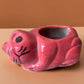 Red cat ceramic planter