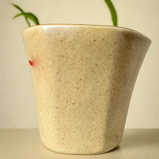 Beige ceramic pot