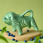 Lion green Ceramic miniature