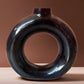 Black round planter