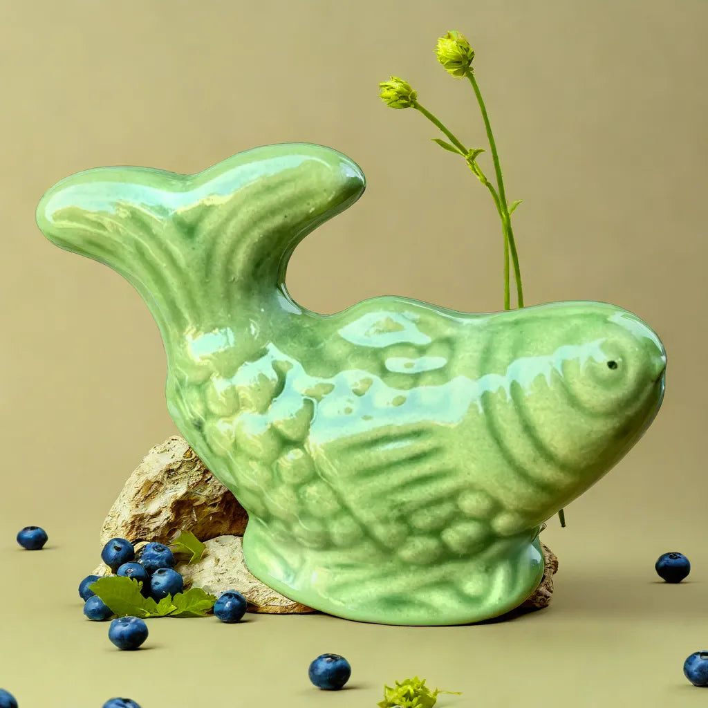 Small green fish miniature