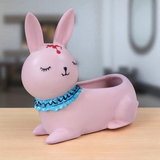 Sleeping Pink Rabbit planter